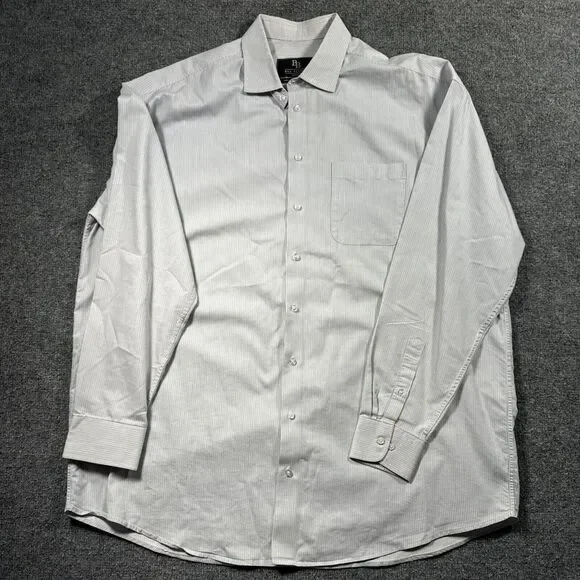 Big And Tall Rockabilly Western Wear Light Blue Striped Button Up - Picture 1 of 7